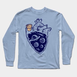 Universe My Heart Illustration Long Sleeve T-Shirt